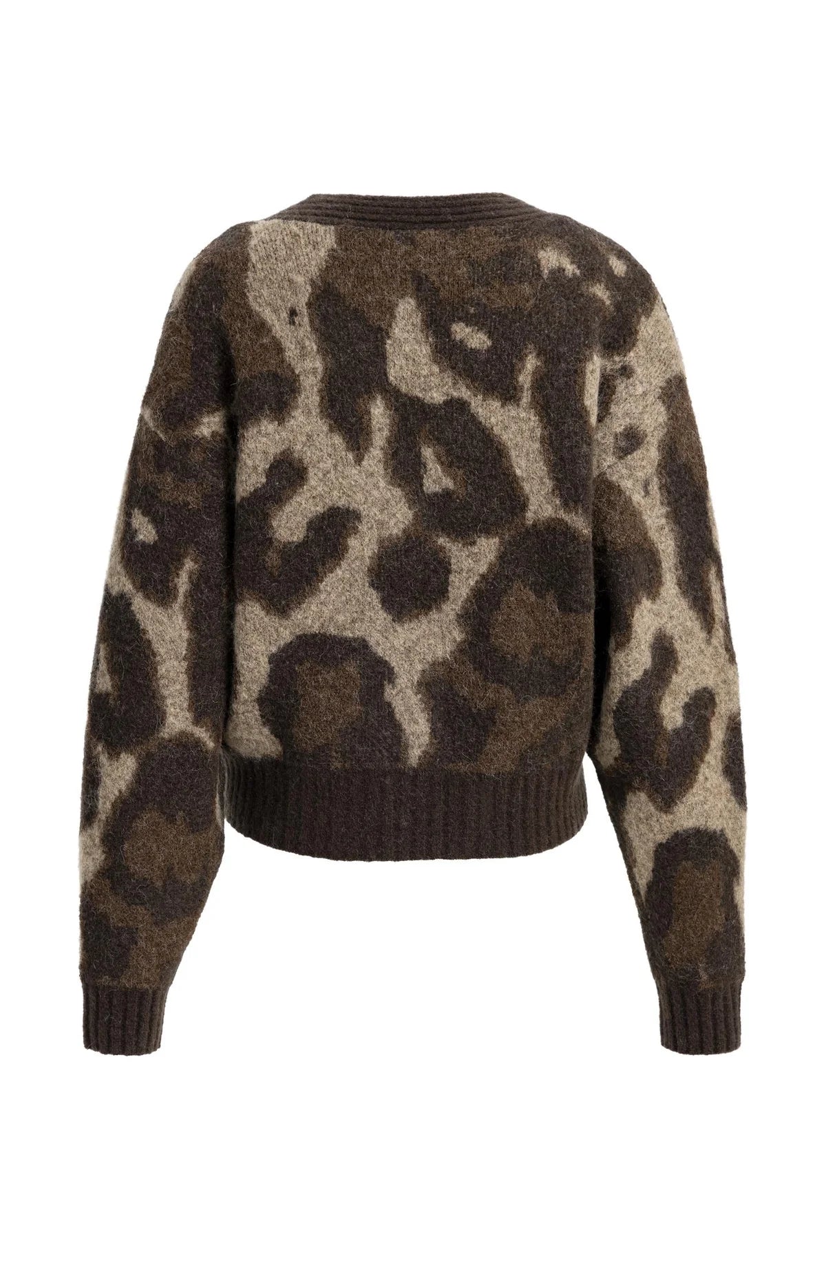 Cardigan en maille à motif, manches chauve-souris