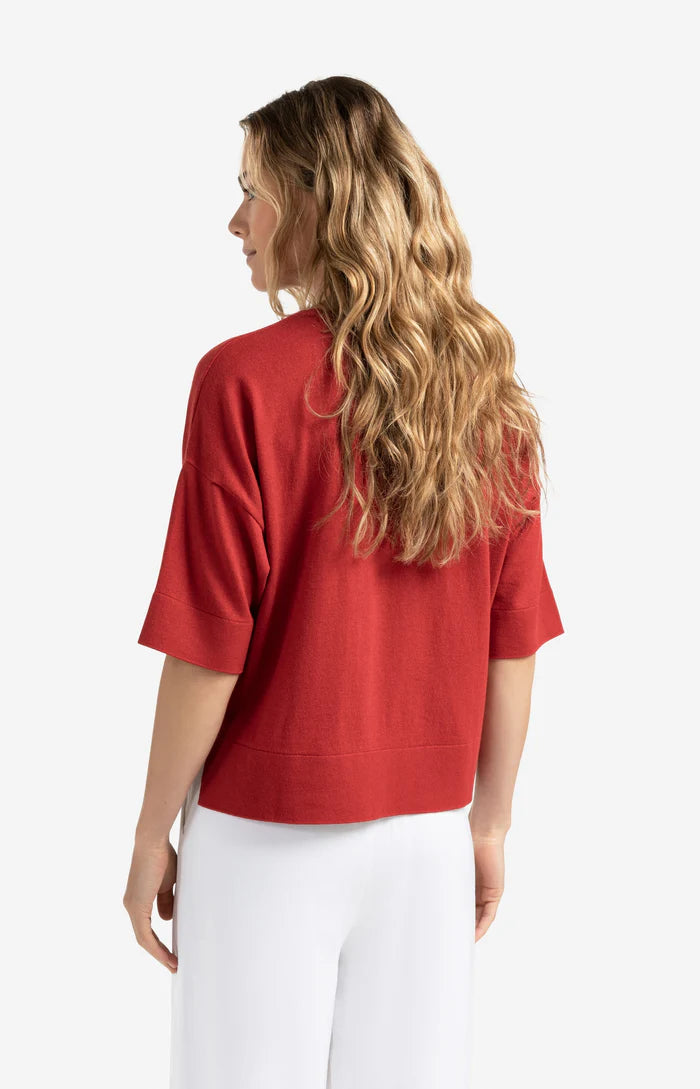 T-shirt oversize à manches courtes en maille fine YAYA
