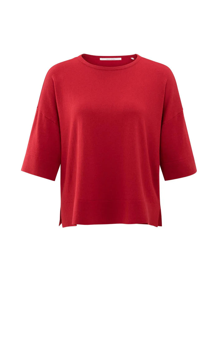 T-shirt oversize à manches courtes en maille fine YAYA