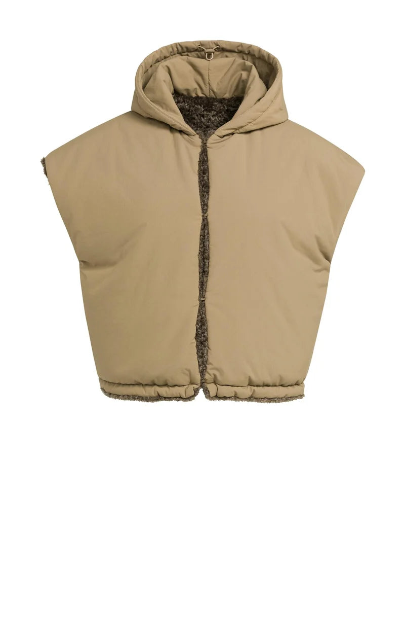 Bodywarmer réversible avec capuche