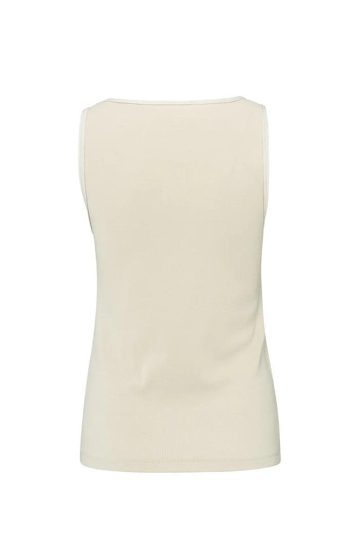 Camisole en maille côtelée avec finition satinée YAYA