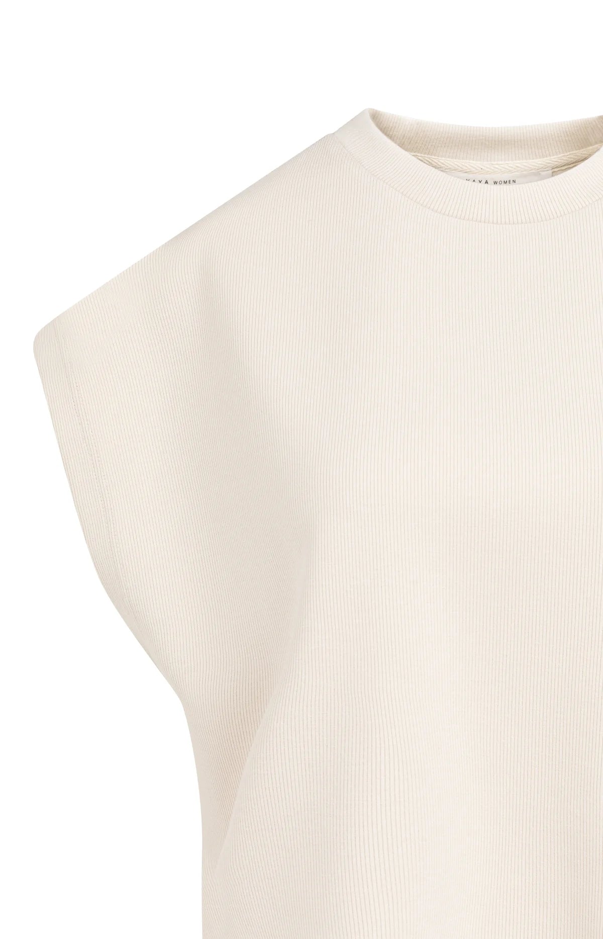 Sweat boxé sans manches texturé