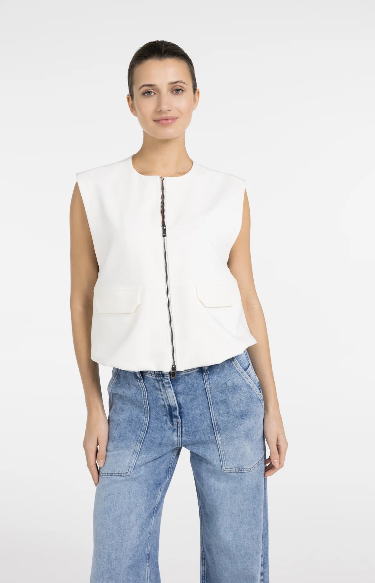 Veste tissée sans manches