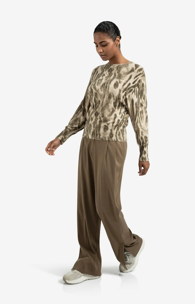 Pull doux à motif abstrait YAYA