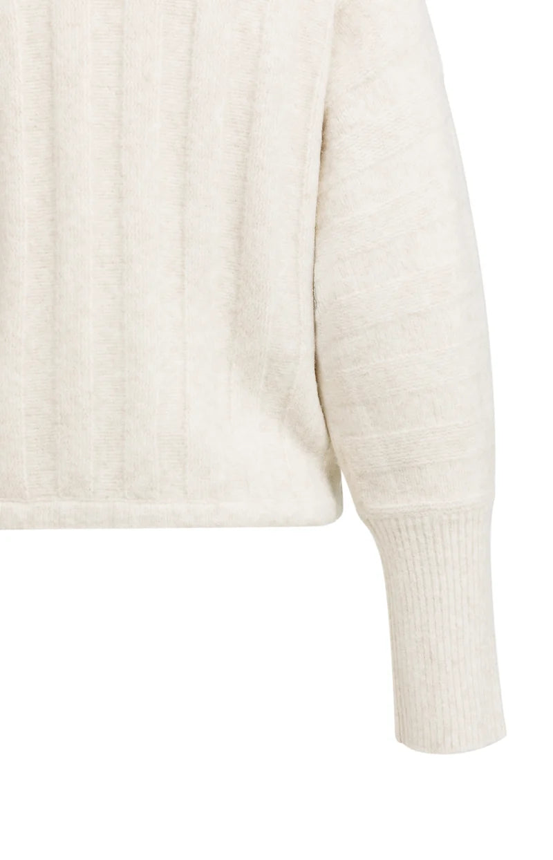 Pull avec manches chauve-souris et cordon de serrage