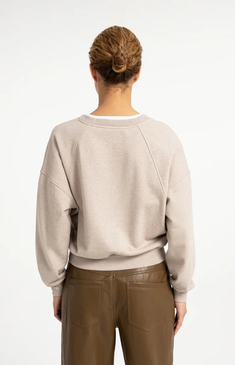 Sweat-shirt à col en V en tissu