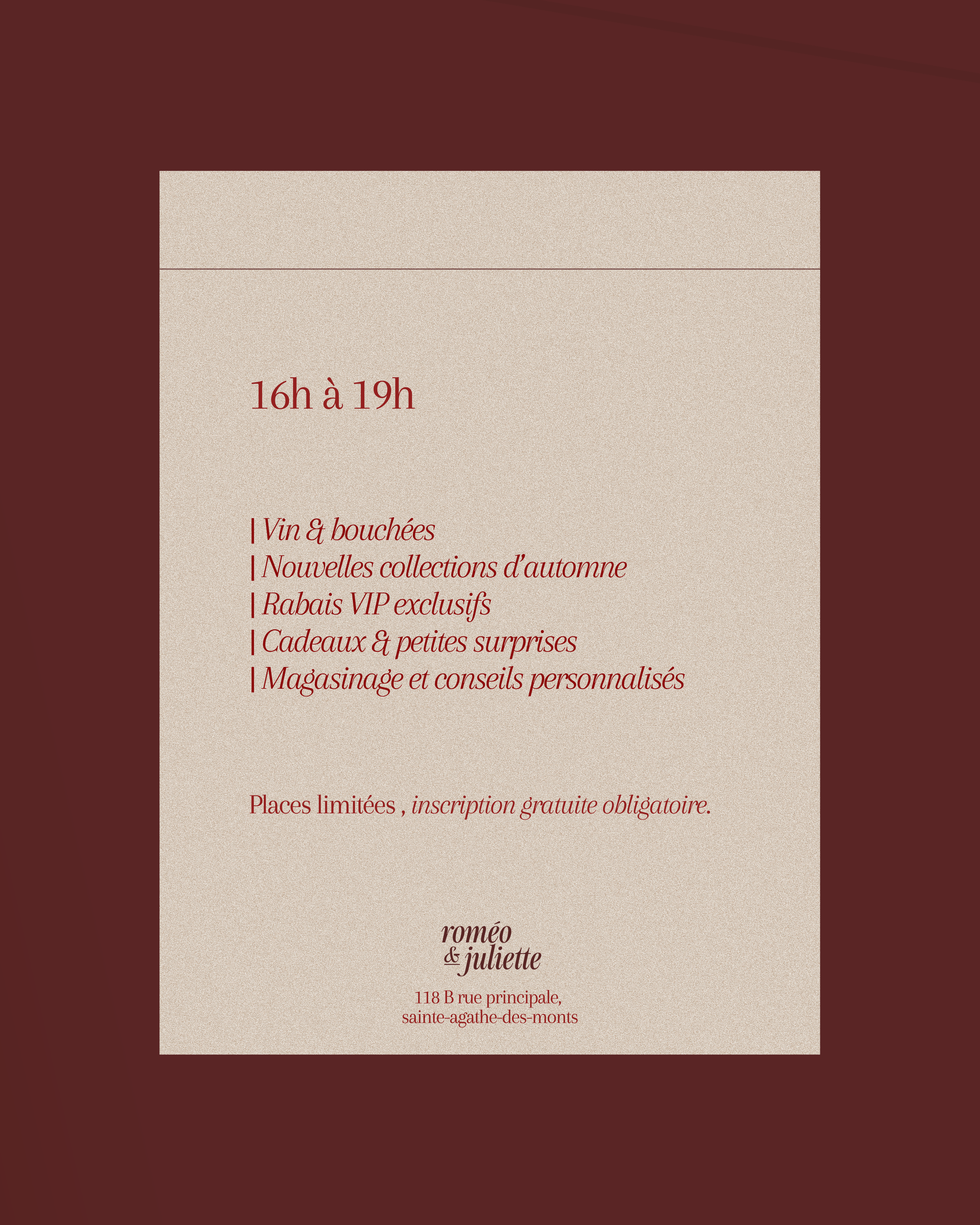 Billet - Vin & Velours - 24 Sept