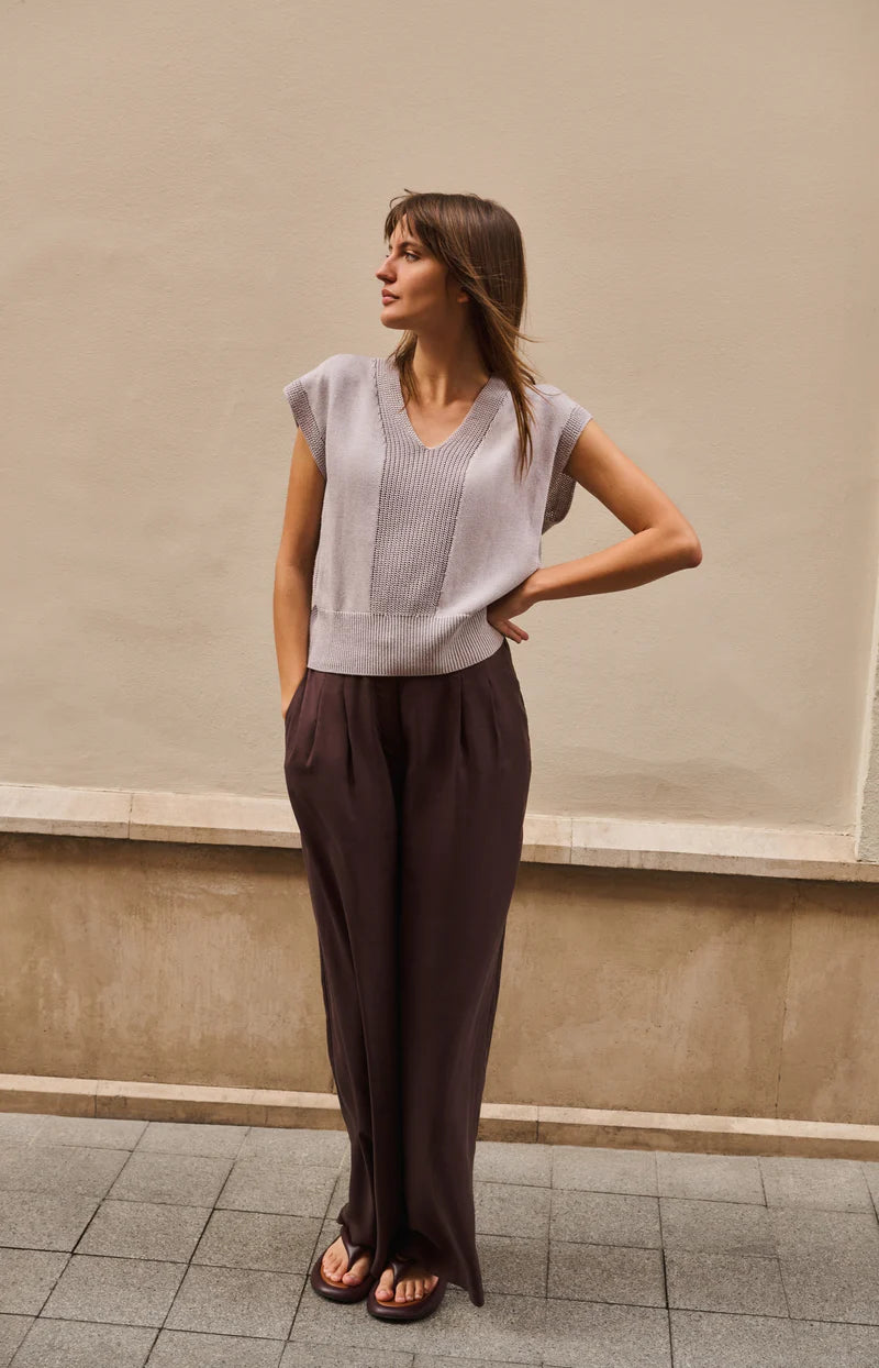 Pull texturé à col en V Prix de vente