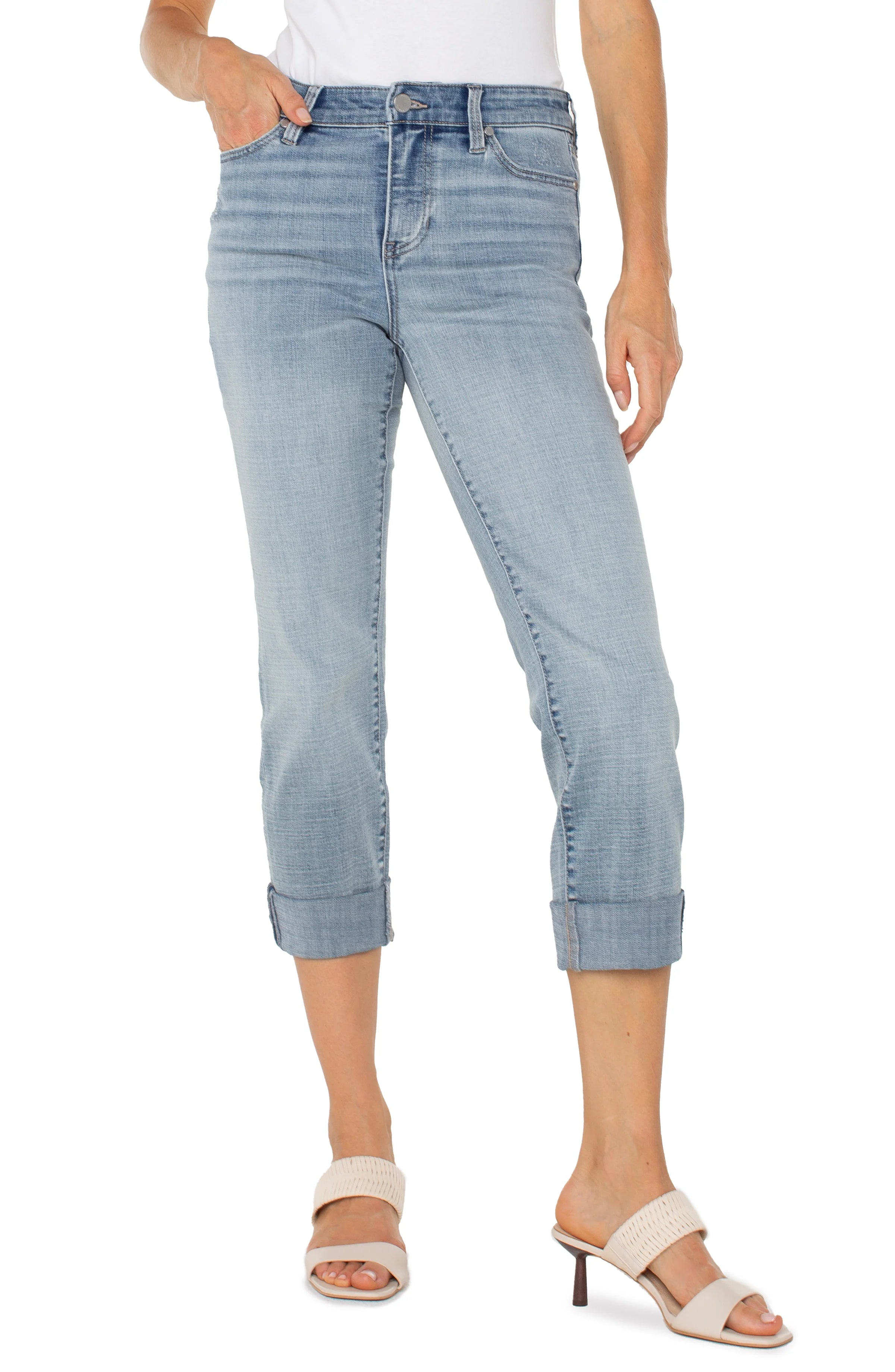 Jeans CHARLIE CROP WIDE CROLLED CUFF LIVERPOOL