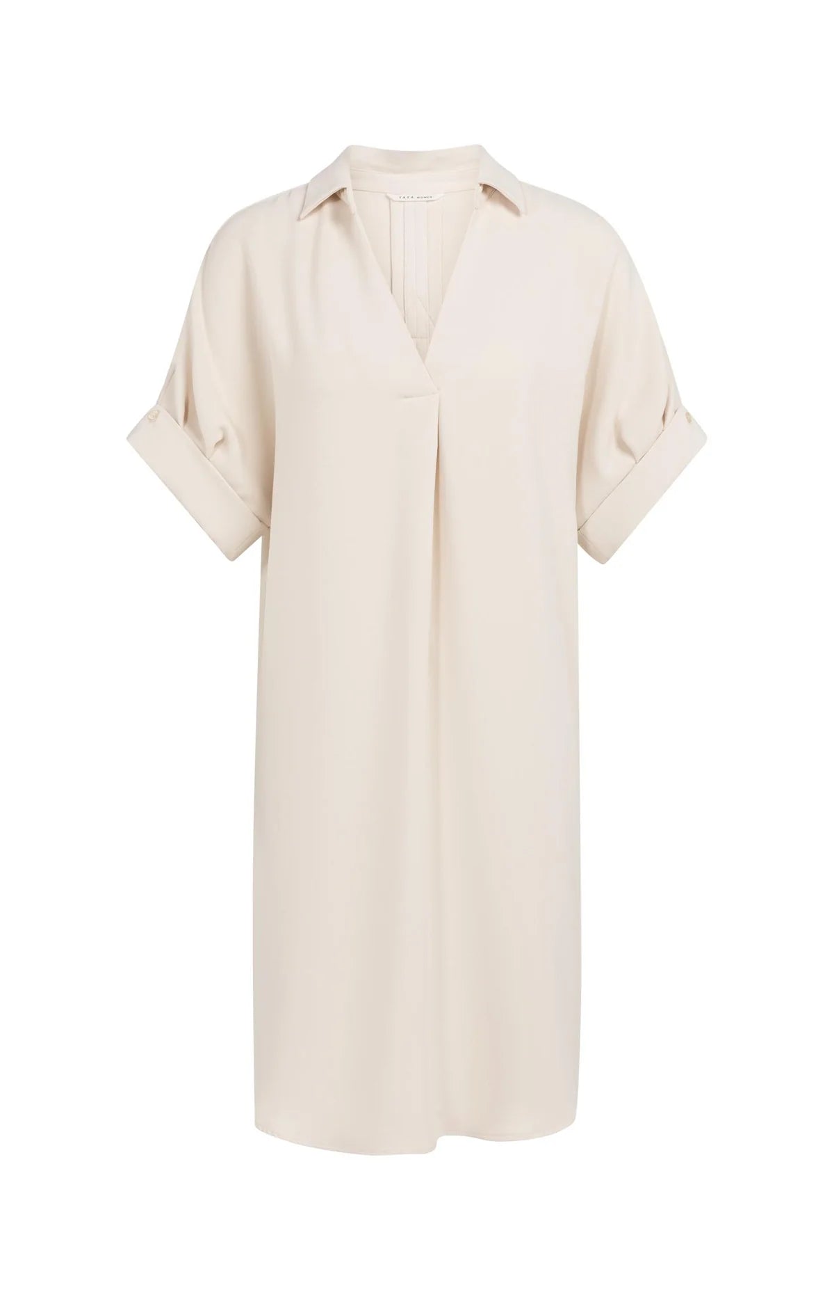 Robe à col en V avec manches plissées