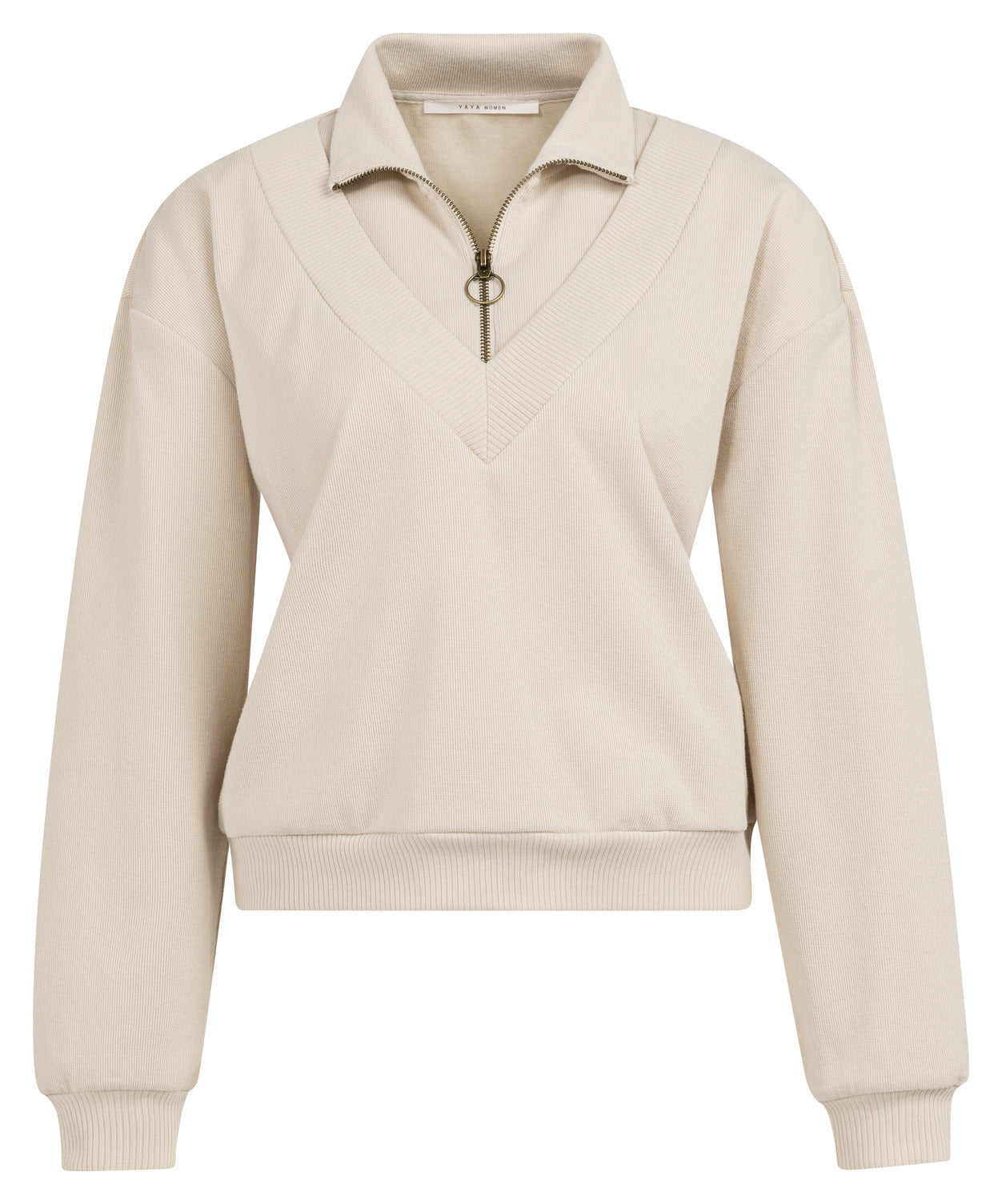 Sweat-shirt double épaisseur avec col zippé YAYA