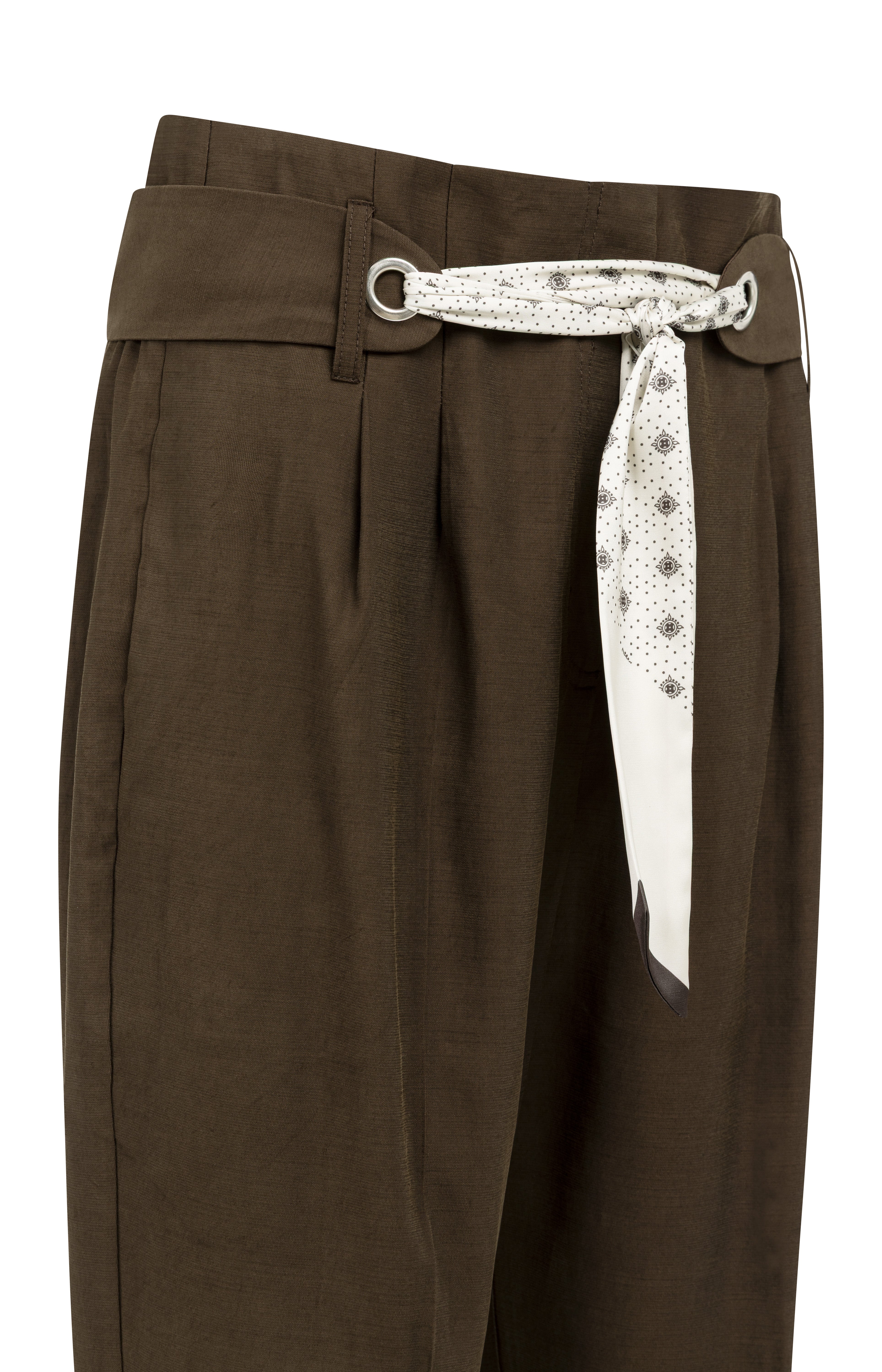 Pantalon taille haute avec foulard