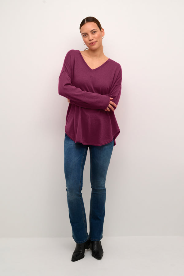 CRAnva Knit Pullover 10611939 Fushia Red