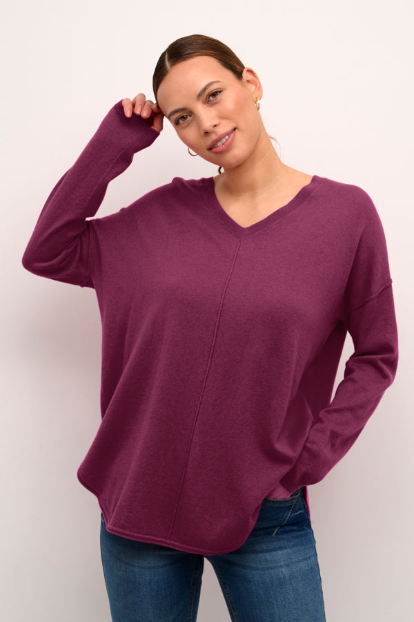 CRAnva Knit Pullover 10611939 Fushia Red