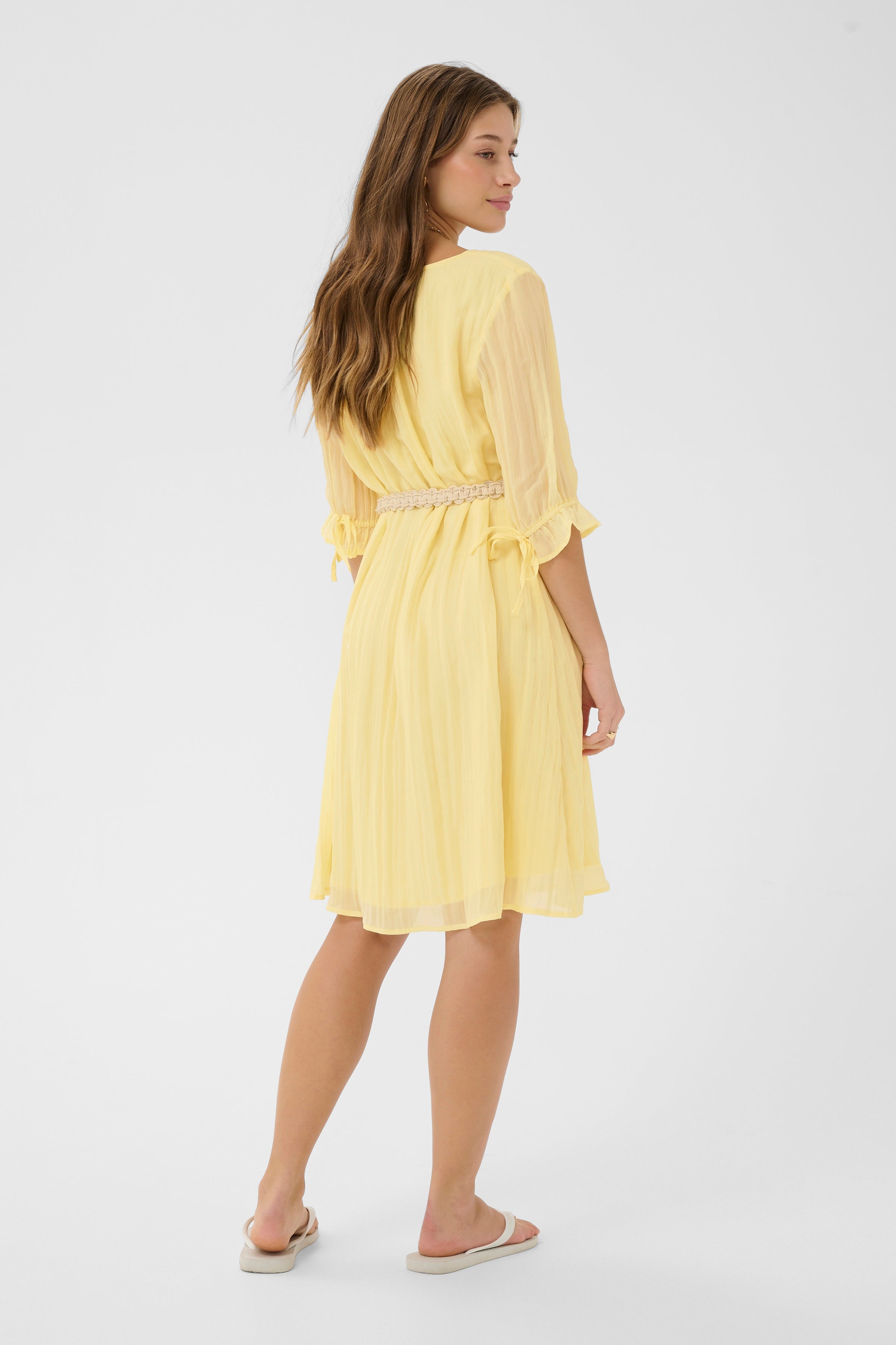 Robe longueur genou avec ceinture - CRIsabelle