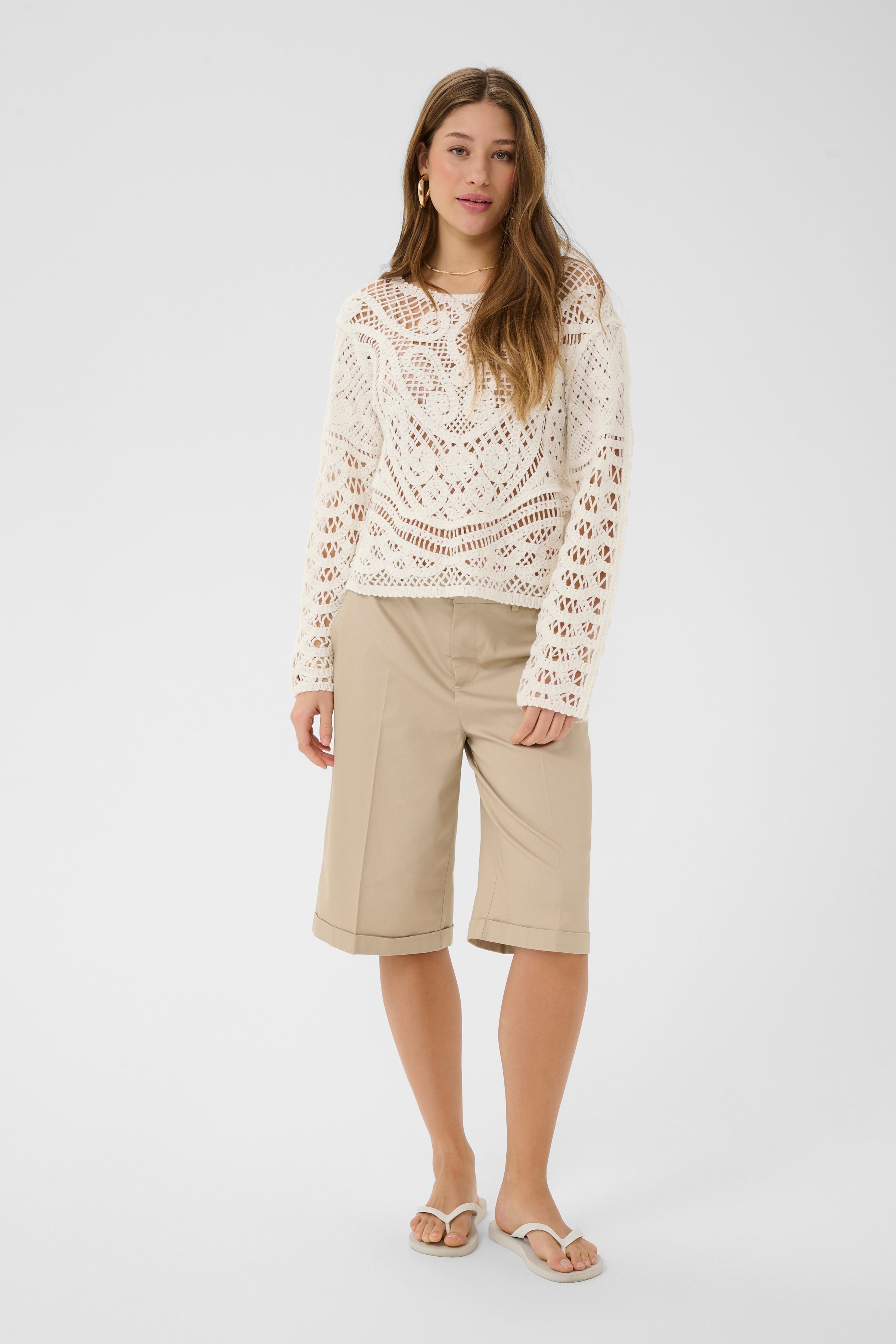 Chandail manches longues crochetés - CRElly