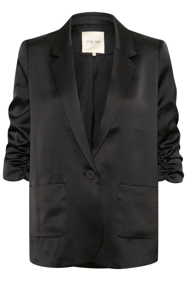 CRCocamia Sateen Blazer Pitch Balck