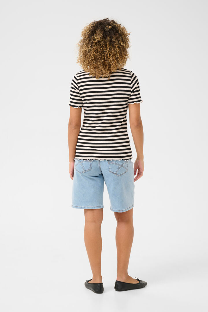 CRRibba stripe Tshirt CREAM