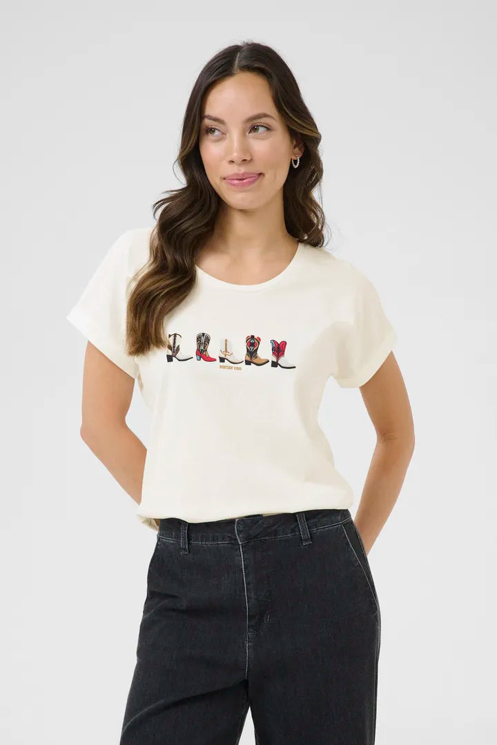 CRSita T-shirt CREAM