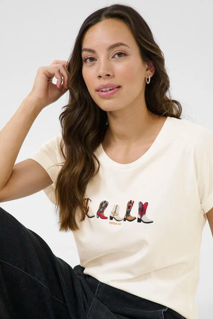 CRSita T-shirt CREAM