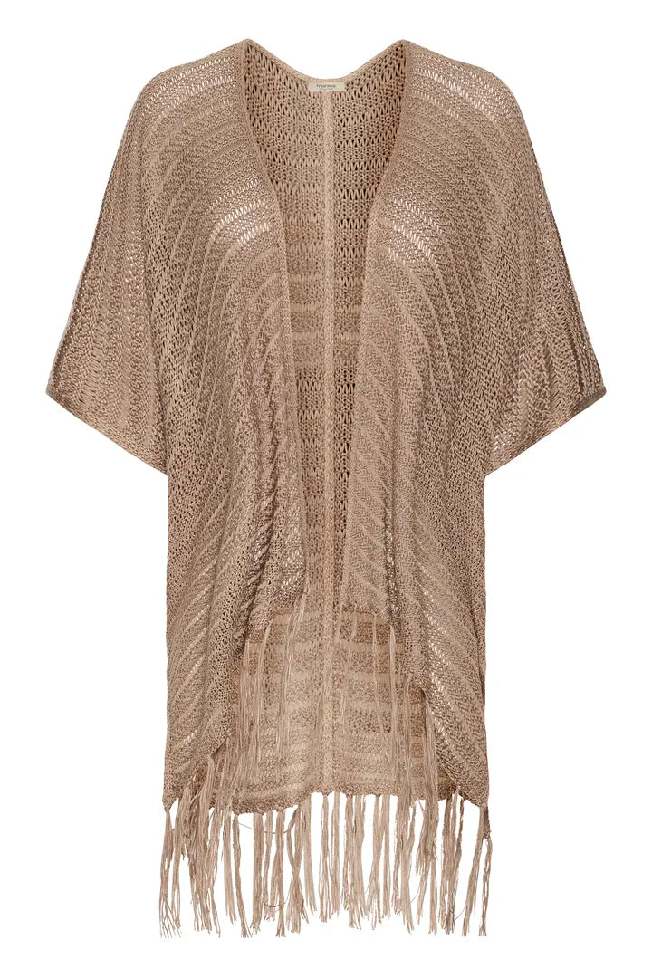 Poncho avec franges- Frdelores