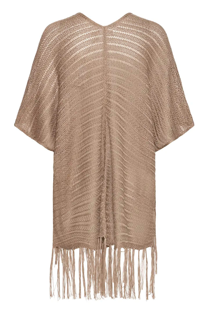 Poncho avec franges- Frdelores