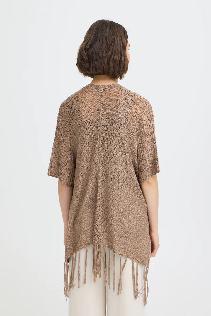 Poncho avec franges- Frdelores