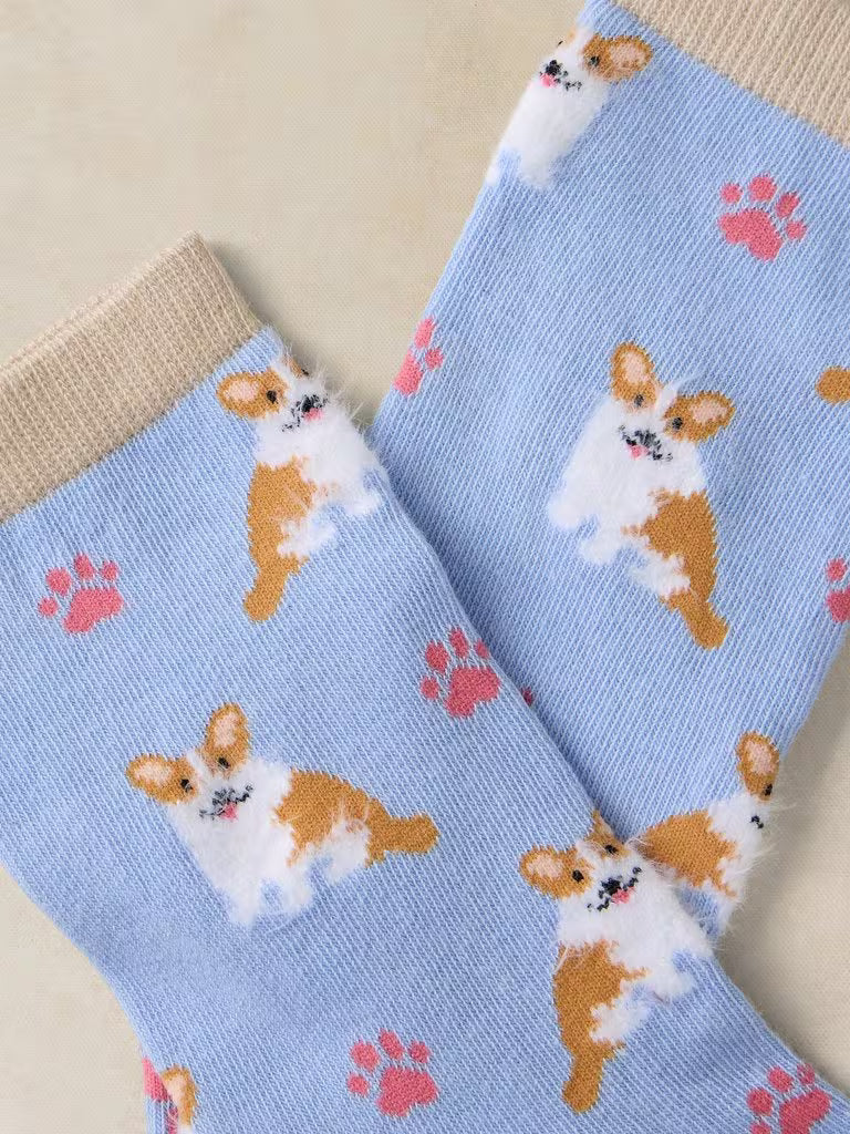 Chaussette Corgi Duveteuse