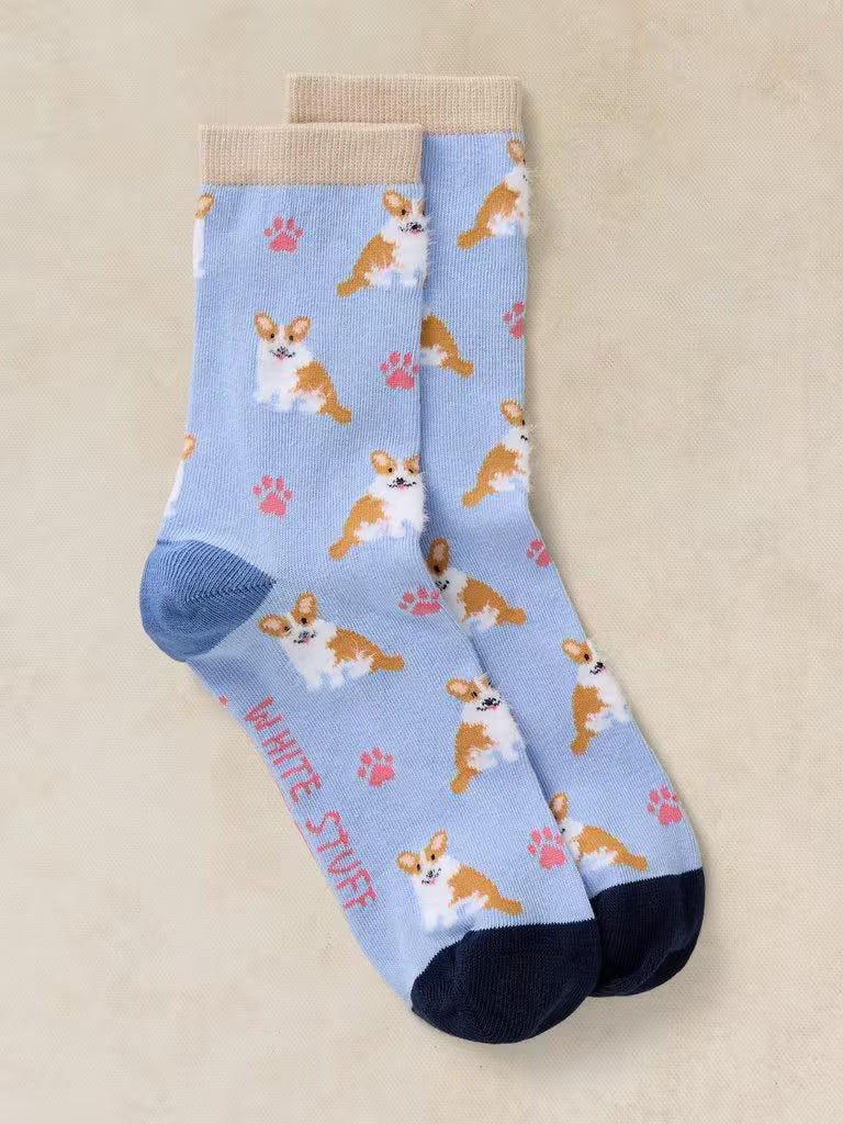 Chaussette Corgi Duveteuse