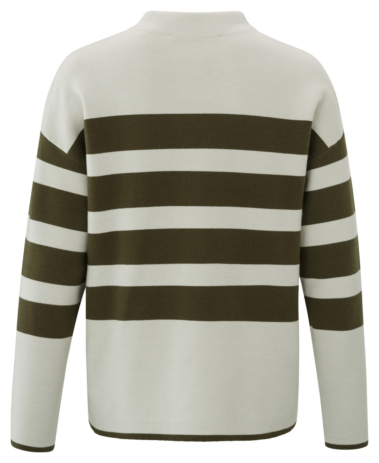YAYA Striped Sweater 000265 Army Green
