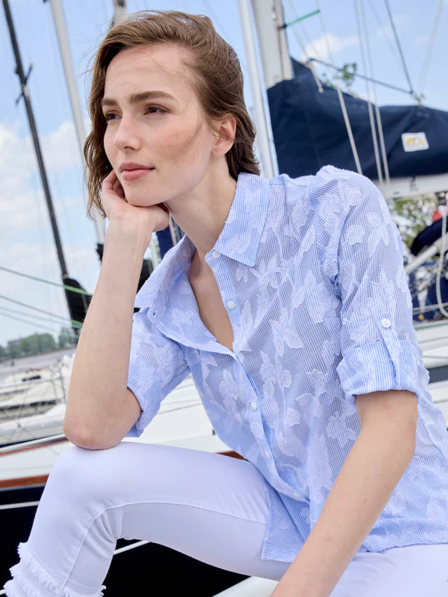 Chemise en coton brodée CHARLIE B