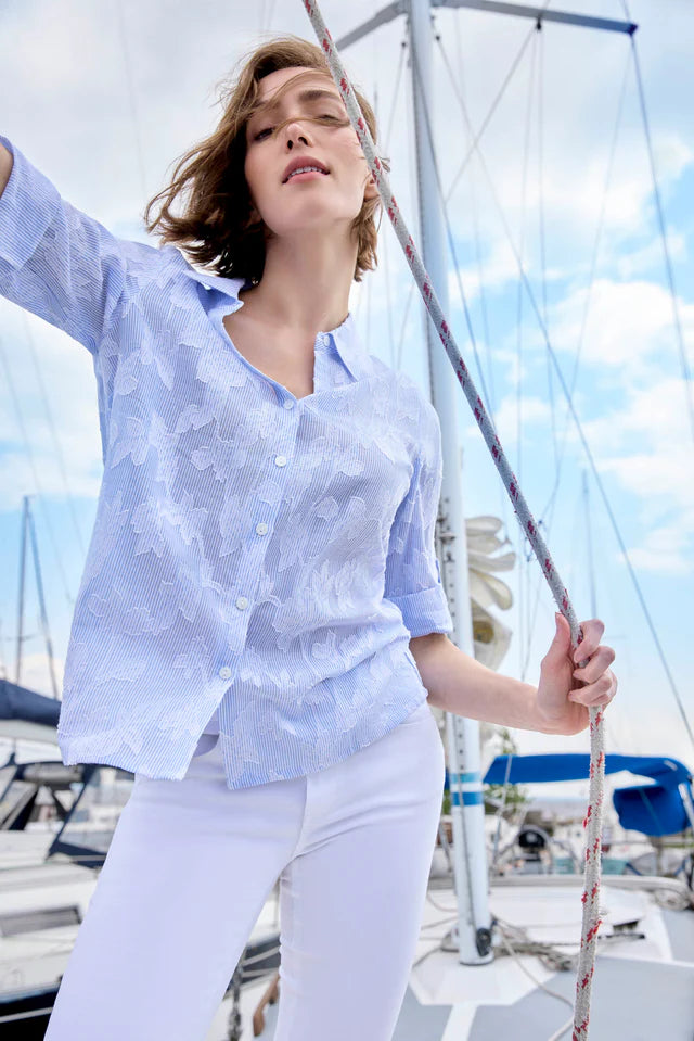 Chemise en coton brodée CHARLIE B