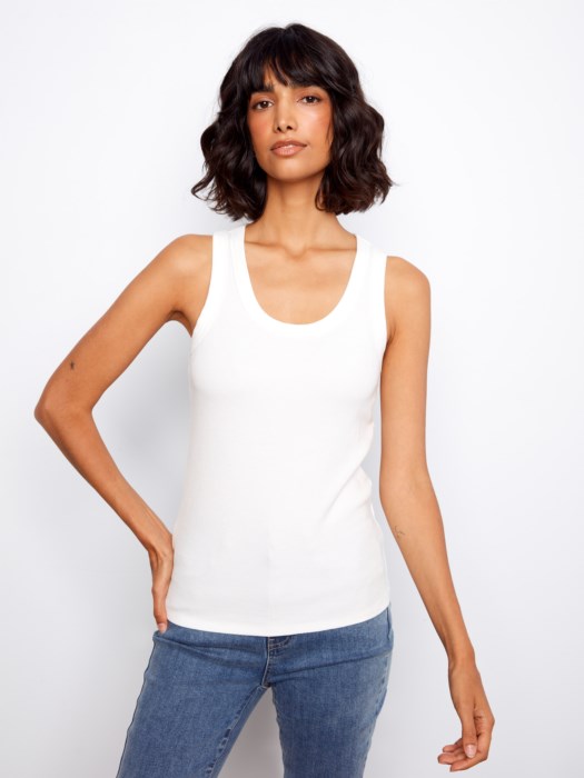 Tencel Ribed Tank Top CHARLIE B