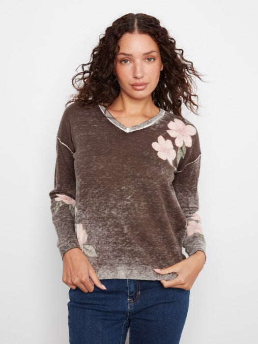 Pull réversible à col en V
