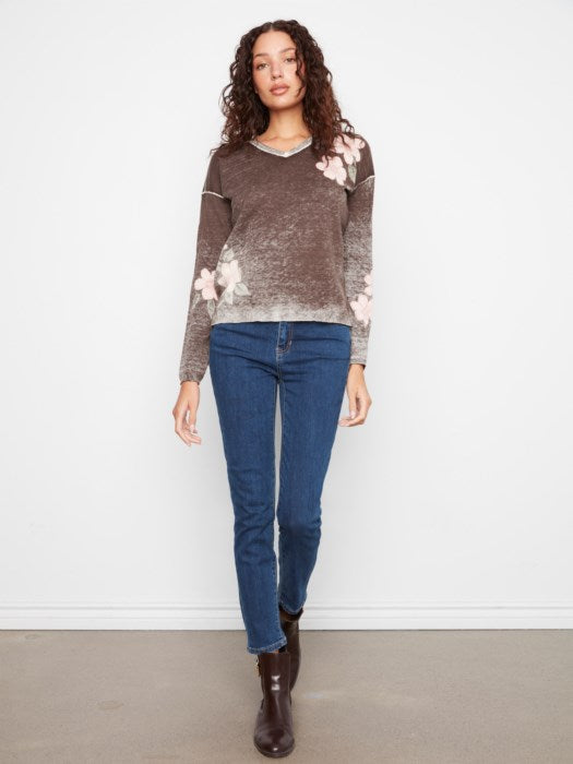 Pull réversible à col en V