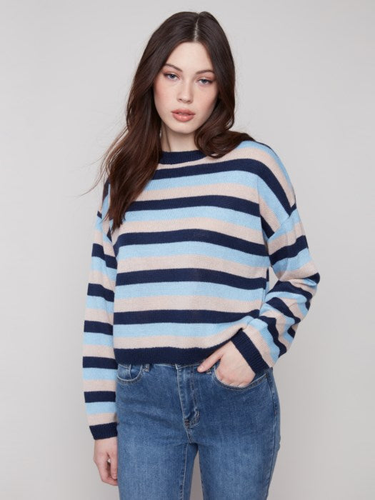 Crew Neck Sweater Rayures CHARLIE B