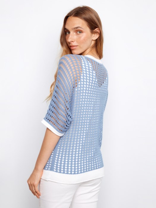 Pull à Filet Fleuri CHARLIE B