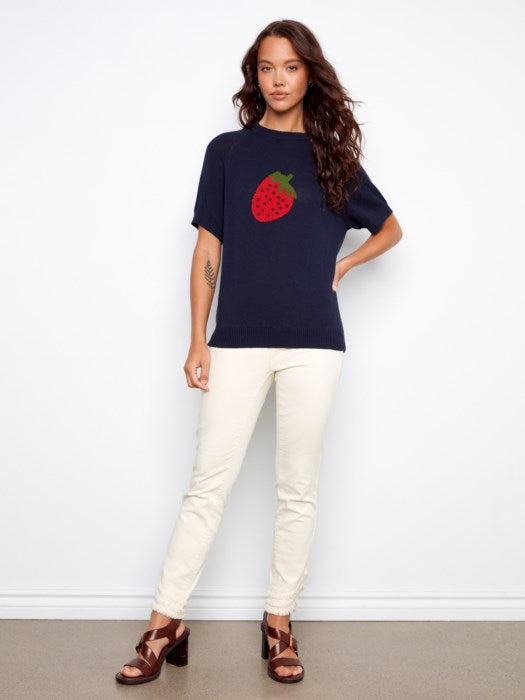 Haut en coton à manches courtes CHARLIE B