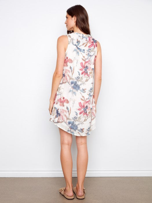 Robe en mélange sans manches