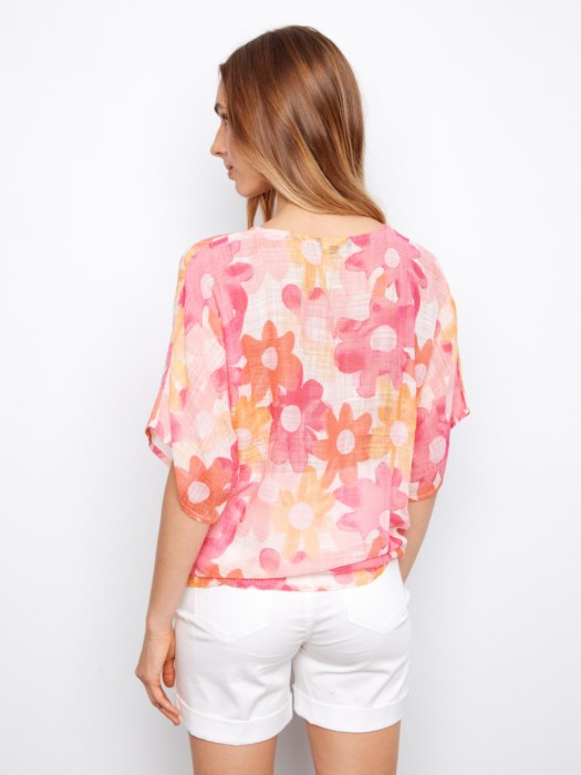 Blouse en gaze de coton imprimée CHARLIE B