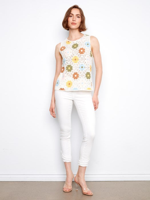 Haut sans manches à crochet Top CHARLIE B