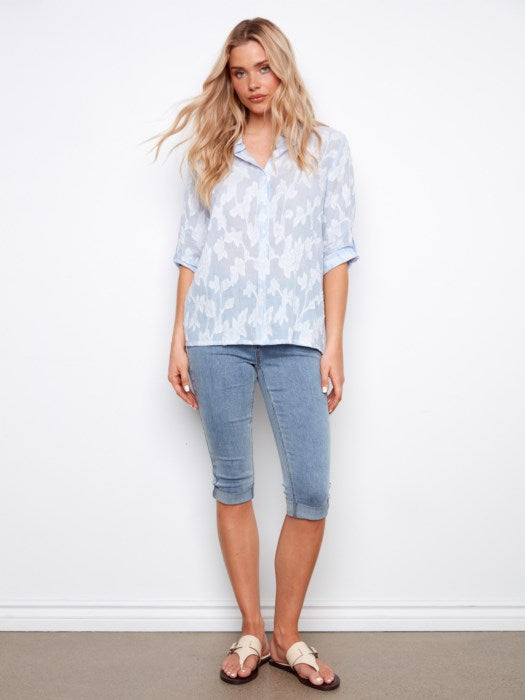 Chemise en coton brodée CHARLIE B