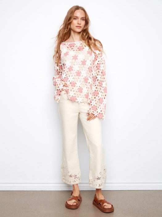 Haut à fleurs au crochet CHARLIE B