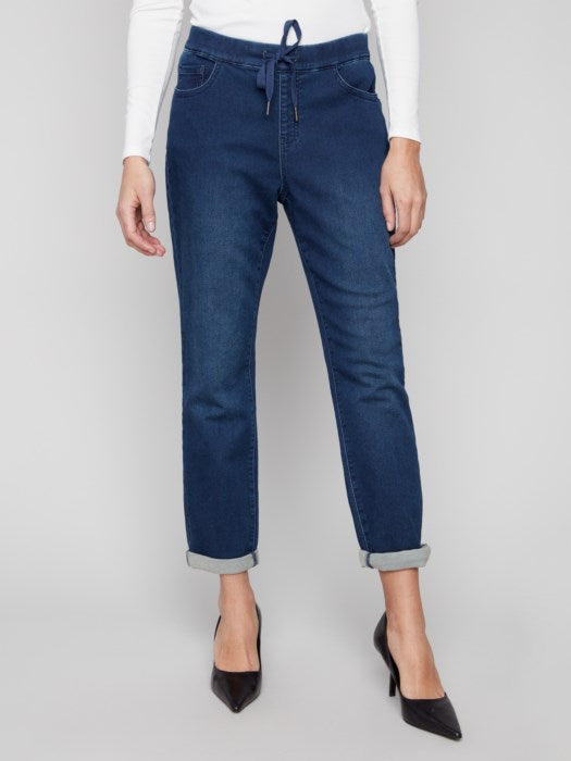 Pantalon jogger en tricot denim CHARLIE B
