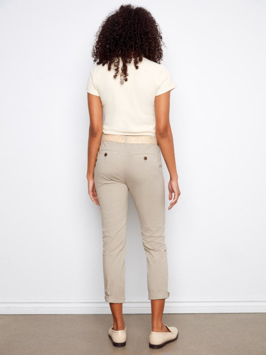 Pantalon ajusté avec ceinture CHARLIE B