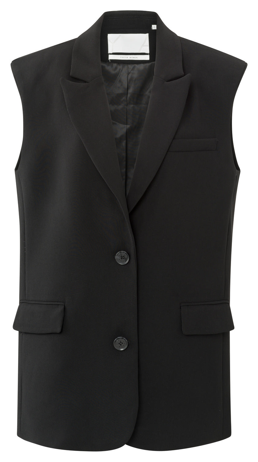 Oversized Sleeveless Blazer YAYA Black