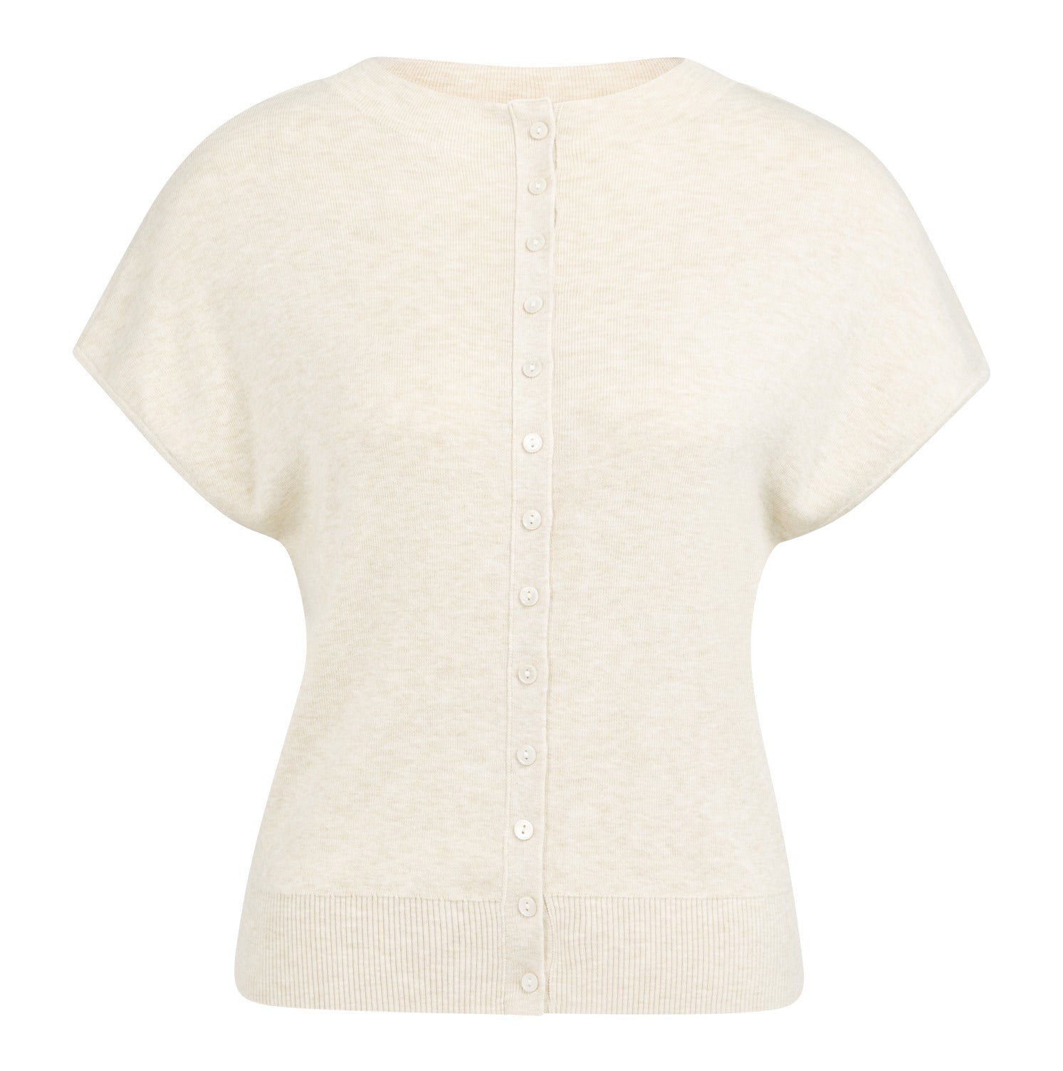 Cardigan manches courtes avec boutons