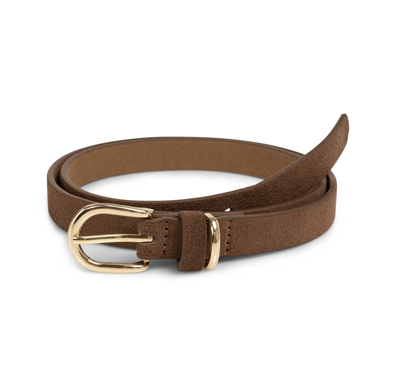 Ceinture en suède avec boucle ronde