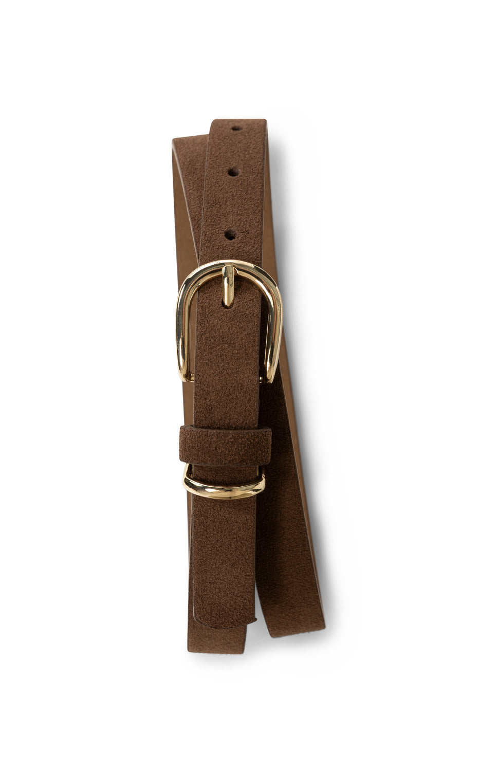 Ceinture en suède avec boucle ronde