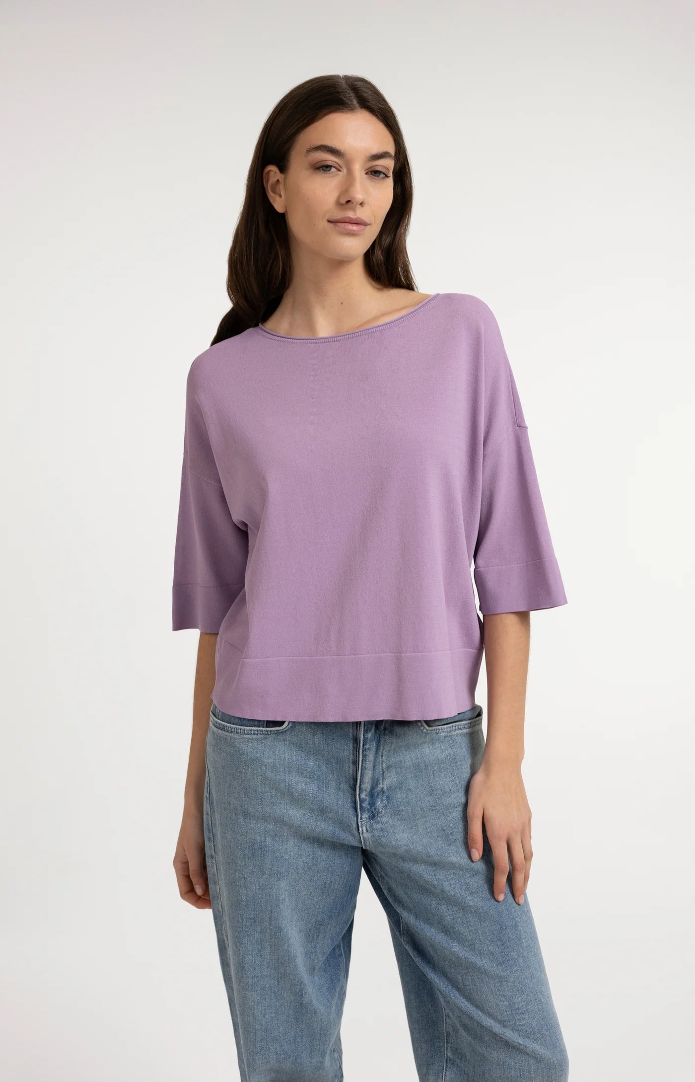 Chandail oversize avec col bateau